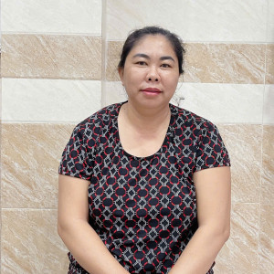 Chị Lê Thị Thu Nguyệt 46 tuổi quê Bình Thuận