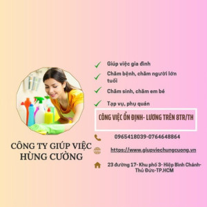CÁC CÔ Ở CÔNG TY EM ĐI LÀM HẾT RỒI, EM CẦN GẤP 30 CÔ NGÀY MAI QUA EM SỚM NHẬN VIỆC ĐI LÀM TRONG NGÀY :