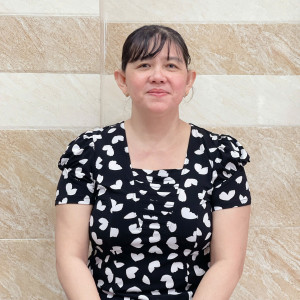 Chị Yến 45 tuổi quê Đồng Tháp với hơn 3 năm giúp việc nhà - chăm bé ở Hóc Môn