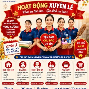 🌸công Ty Giúp Việc Hùng Cường Vẫn Làm Việc Xuyên Lễ