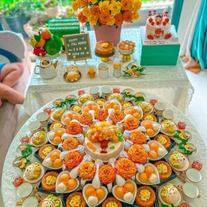 Tìm người phụ bếp đồ cúng đầy tháng , thôi nôi chủ yếu là làm rau câu