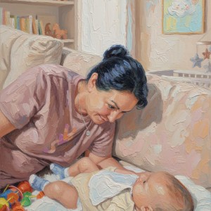 Nhà có 2 bé sinh đôi 3 tháng - cần 1 chị về chăm phụ 1 bé, Quận 3
